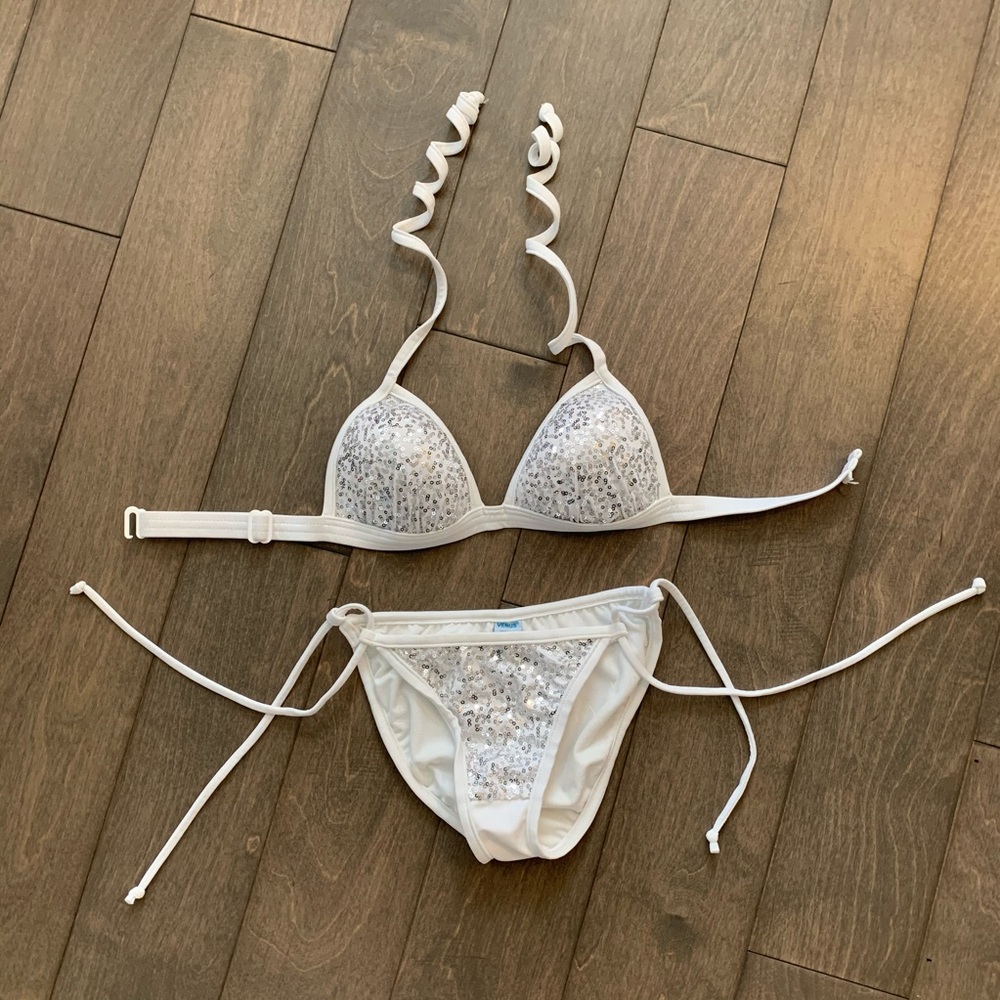 White sequence bikini